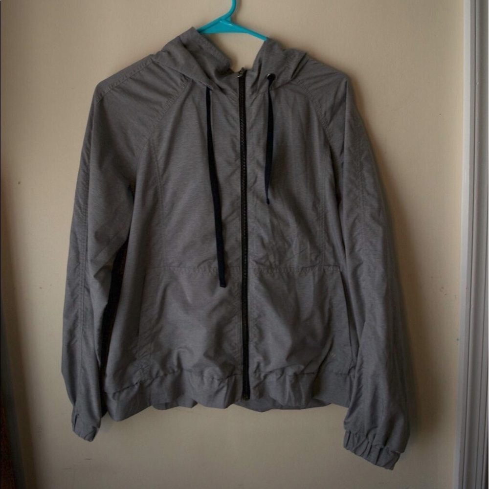 Grey windbreaker