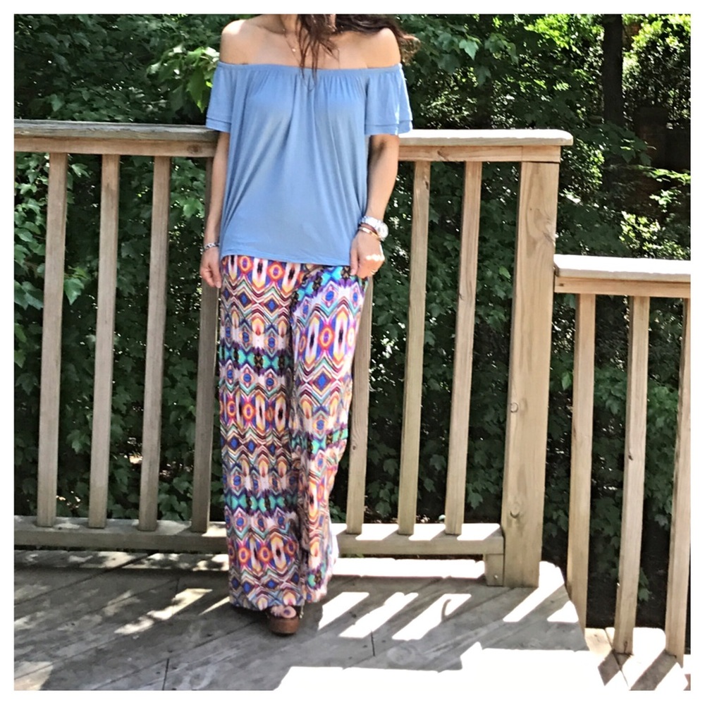 Printed wide leg pants - Picture 3 of 5