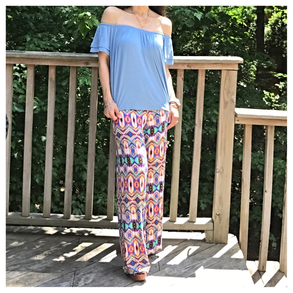 Printed wide leg pants - Picture 4 of 5