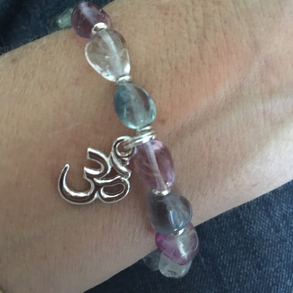 🔮 Fluorite Gemstone Yoga Bracelet