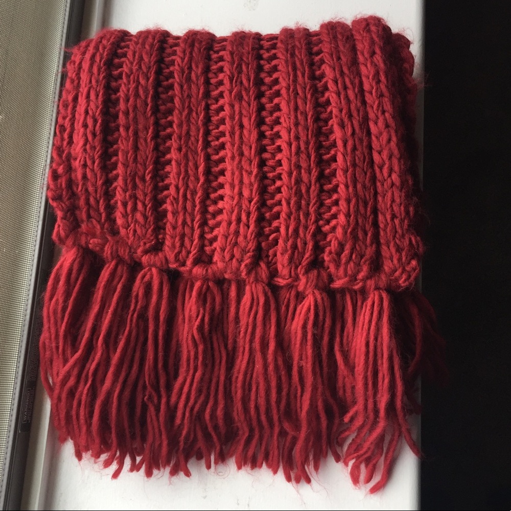 Red Chunky Scarf