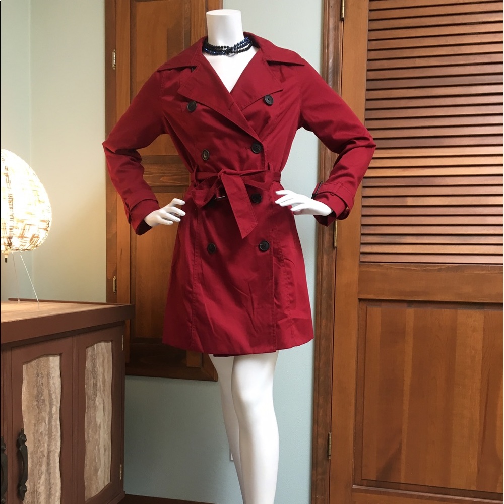 Lipstick red merona rain jacket