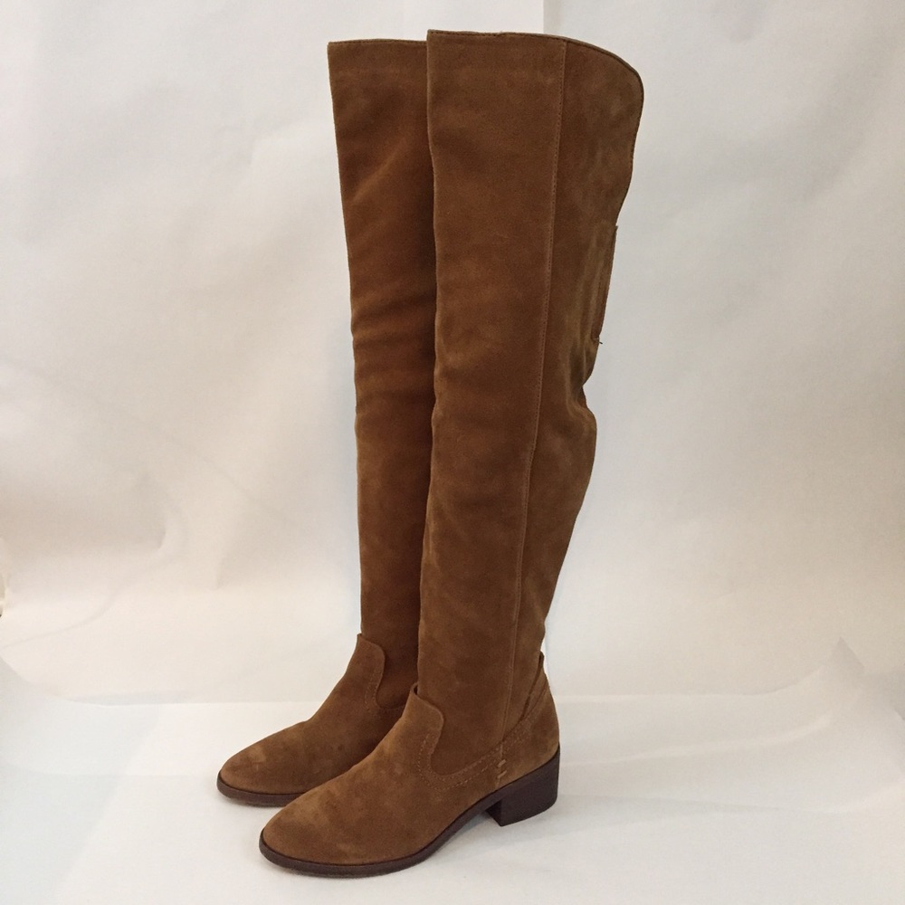 DOLCE VITA Kitt Tan Suede Over The Knee Boots - Picture 2 of 8