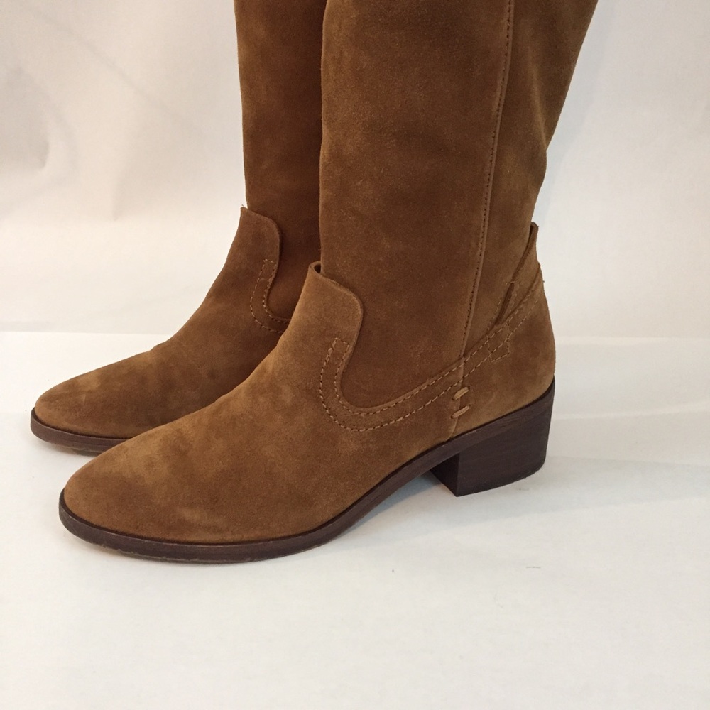 DOLCE VITA Kitt Tan Suede Over The Knee Boots - Picture 3 of 8