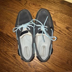 Navy blue sperry's