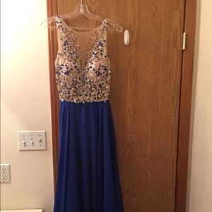 Royal blue prom dress