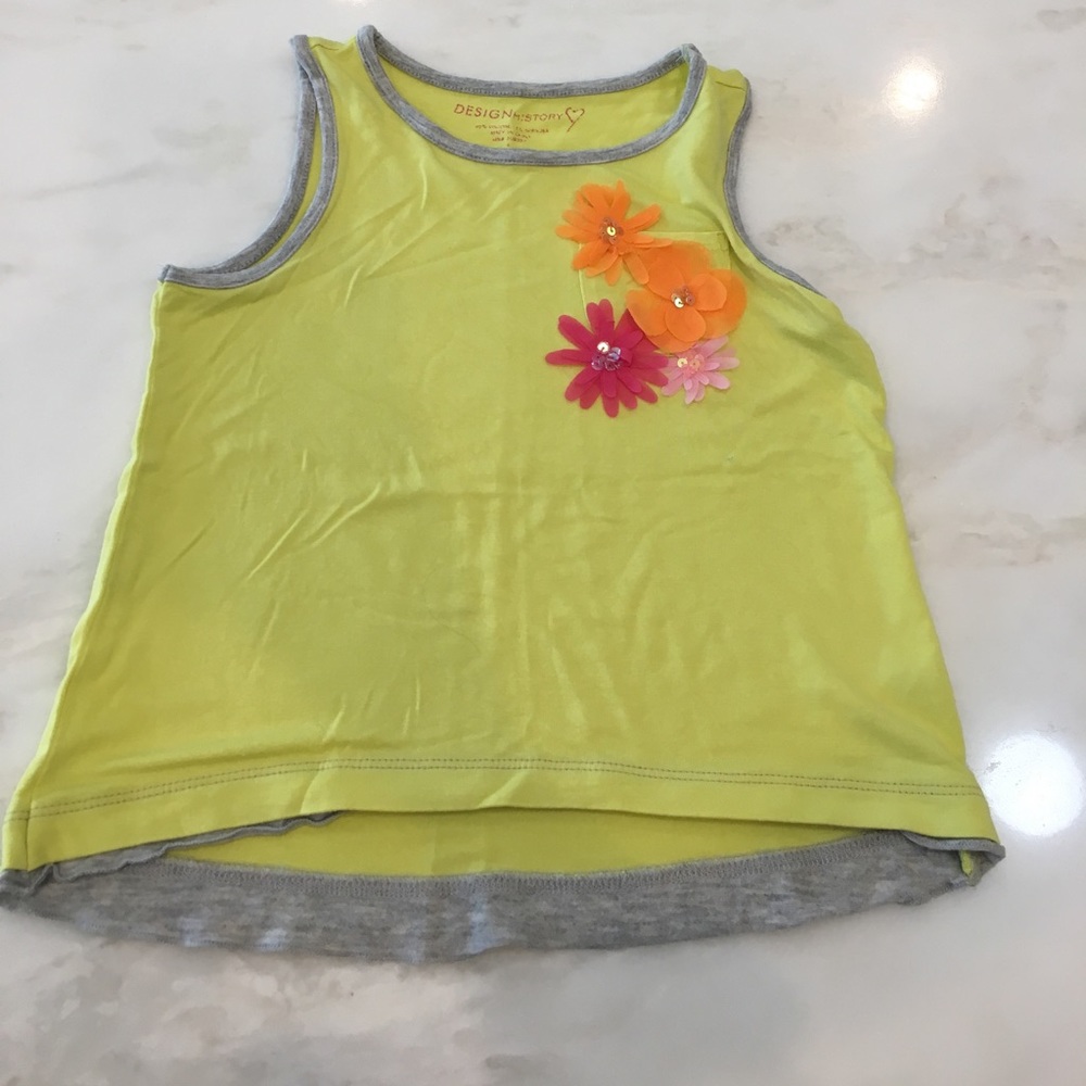 Design History Girls Yellow Tank-Size 4