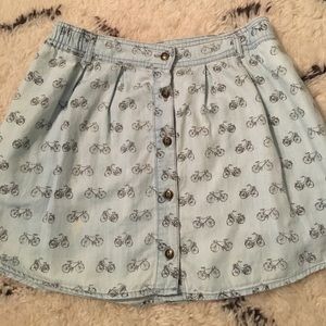 Bicycle print skirt