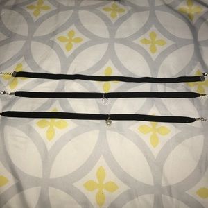 Three velvet chokers