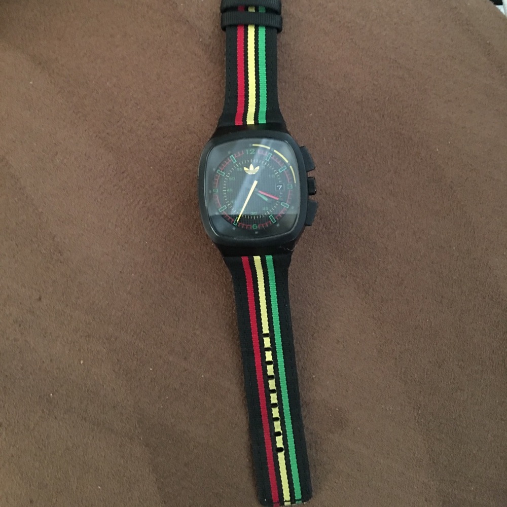 Adidas watch Jamaican colorway🇯🇲
