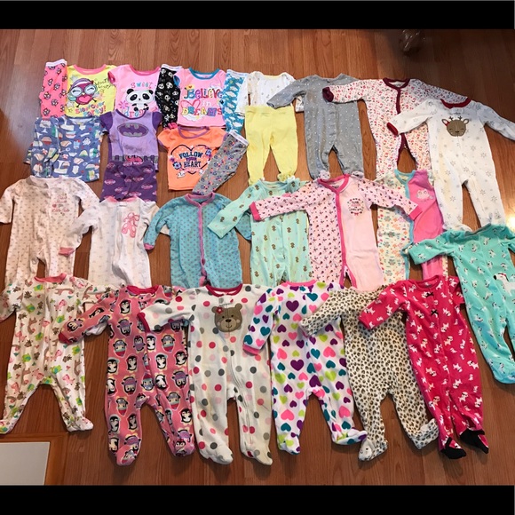 6-9 month Sleepers and pjs