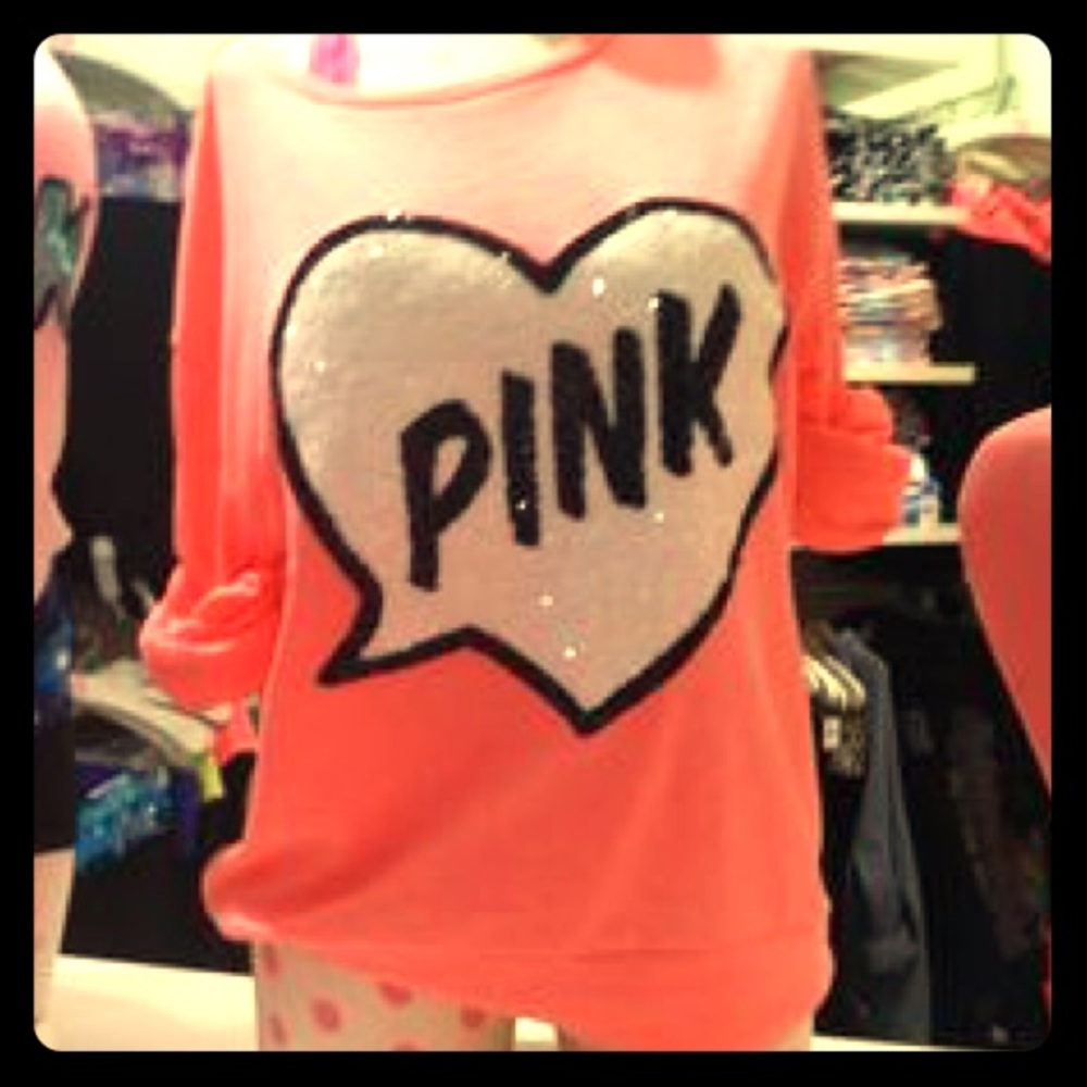 💋SOLD💋 Victoria's Secret PINK COMIC bubble crew