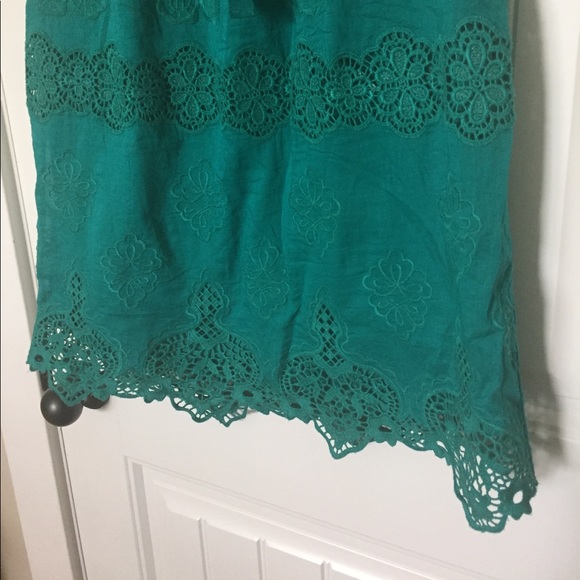 Aryn K. Strapless Midi Lace Overlay Dress - Picture 3 of 4