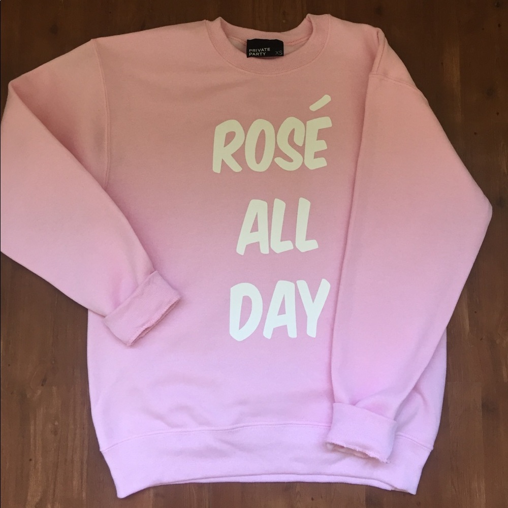 Pink Private Party Rose All Day Sweatshirt