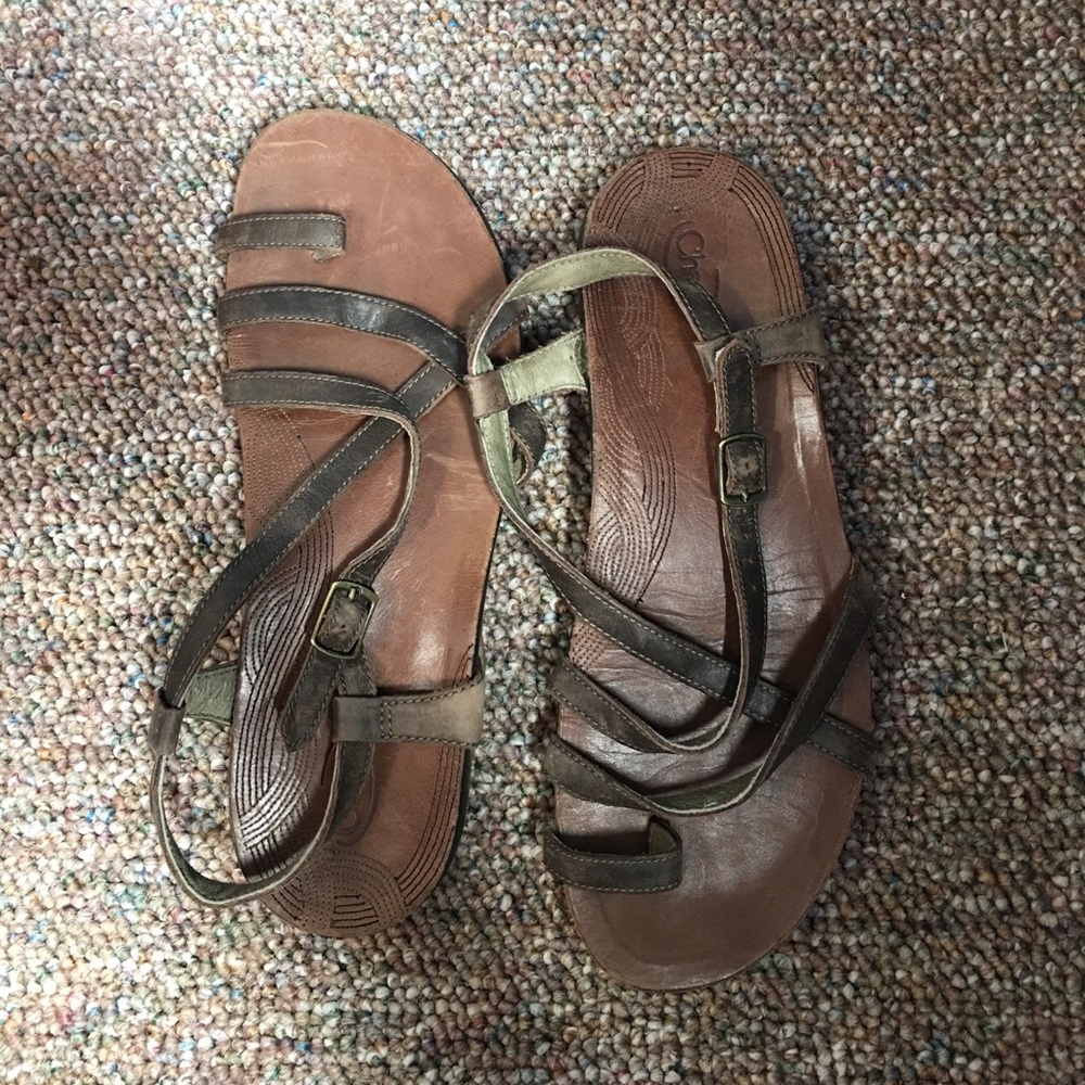 Chaos brown leather sandal