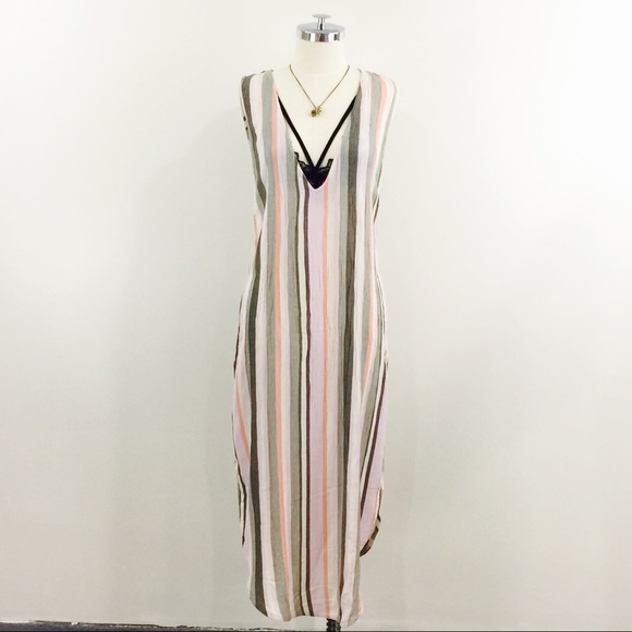 [ out from under ] NWT striped midi dress - Picture 4 of 8