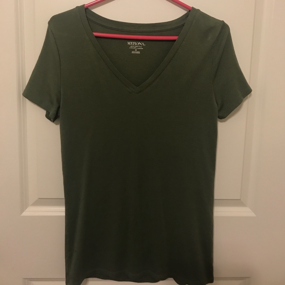Military Green Merona V-neck