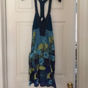 Free People Sun dress with racer back & pockets