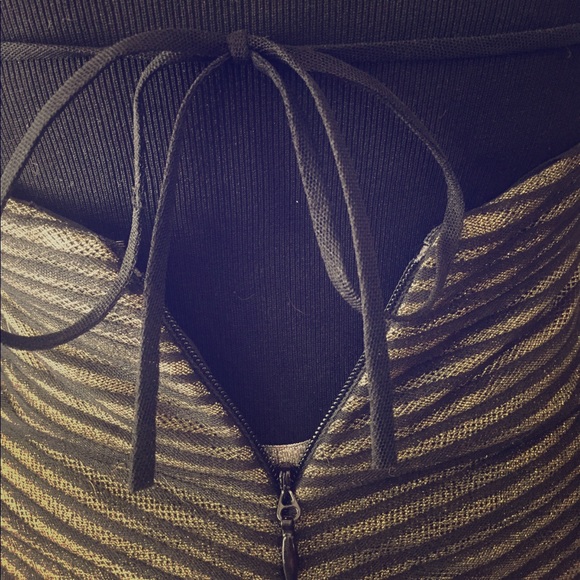 BCBGMAXAZRIA Black and Gold Formal Dress - New - Picture 6 of 8