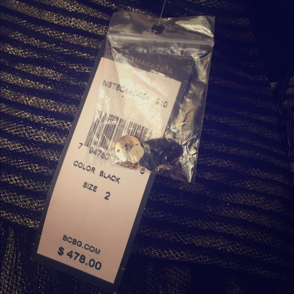 BCBGMAXAZRIA Black and Gold Formal Dress - New - Picture 7 of 8