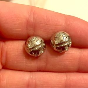 Tory Burch silver dome earrings