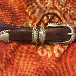 Brighton Brown Silver Belt Nice M