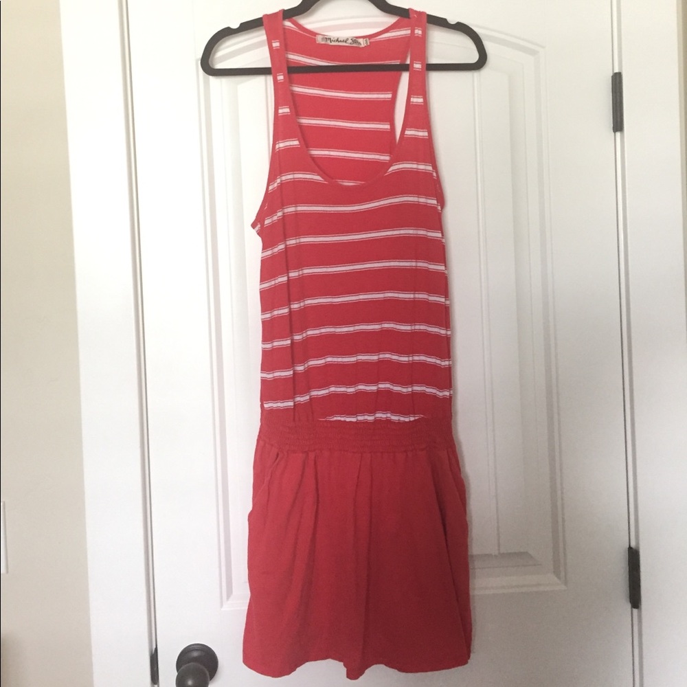 Michael Stars Stripe Drop-Waist Mini Dress