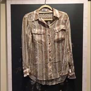 Equipment Blouse - Snakeskin print - Size XS