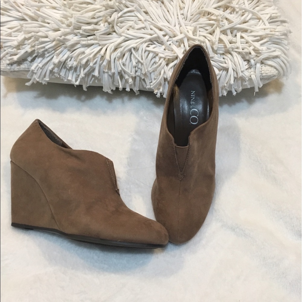 Brown ankle booties