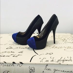 Suede Sparkle High Heels