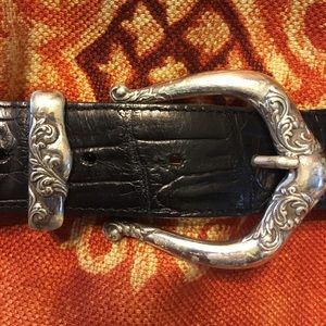 Brighton XL Belt Black Silver