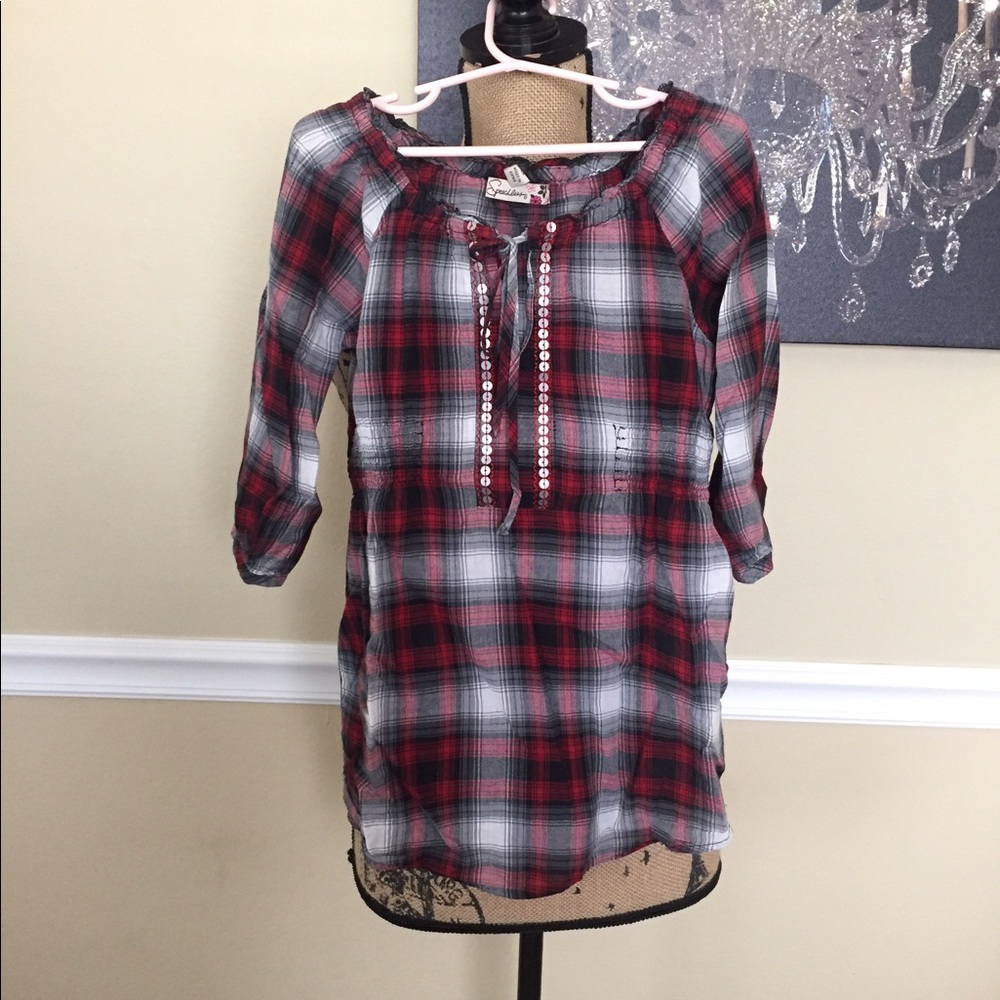 Plaid Tunic