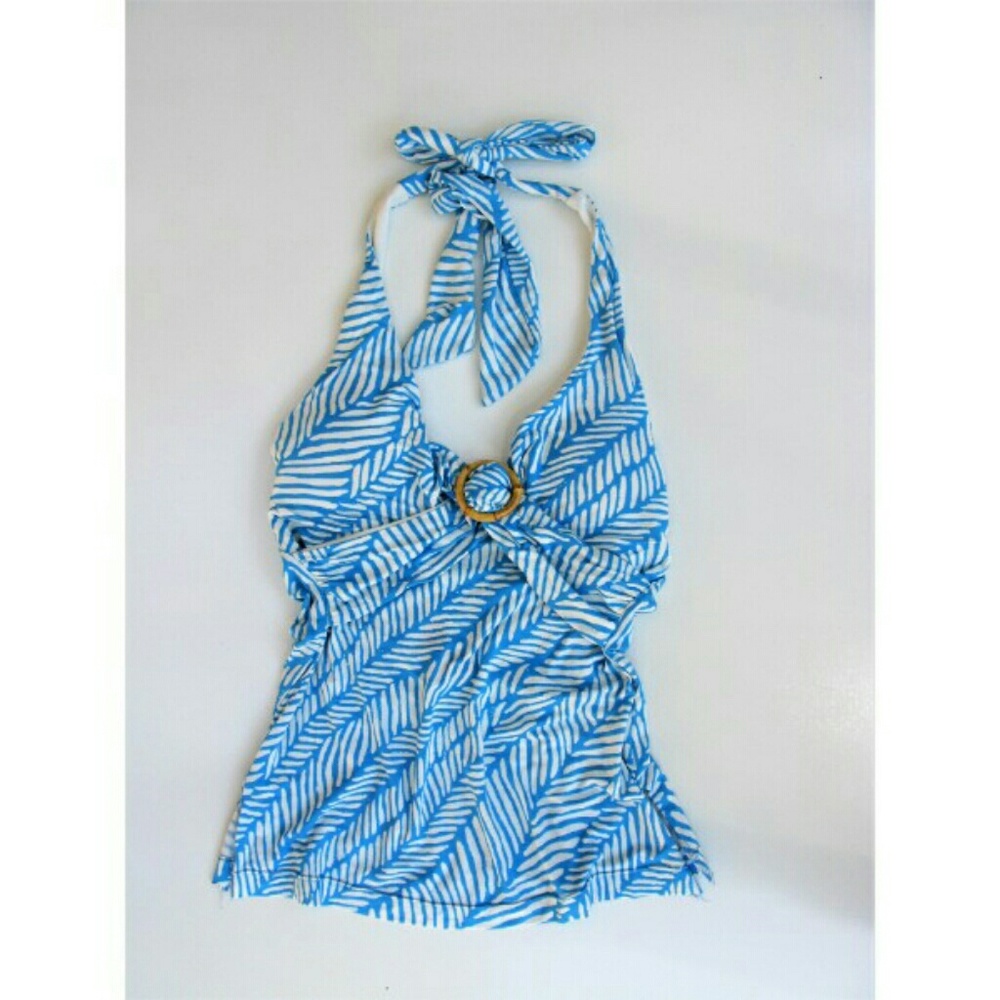 Banana Republic Abstract Native Print Halter Top