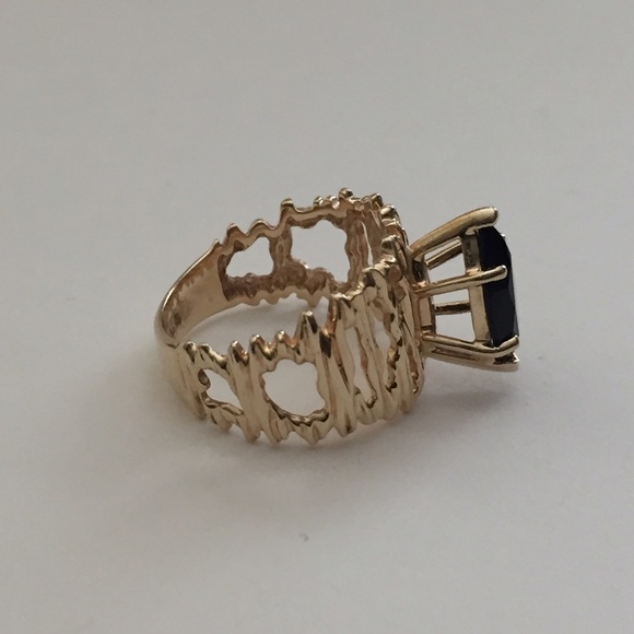 ❌SOLD❌Black Onyx 14K YG Ring - Picture 3 of 7