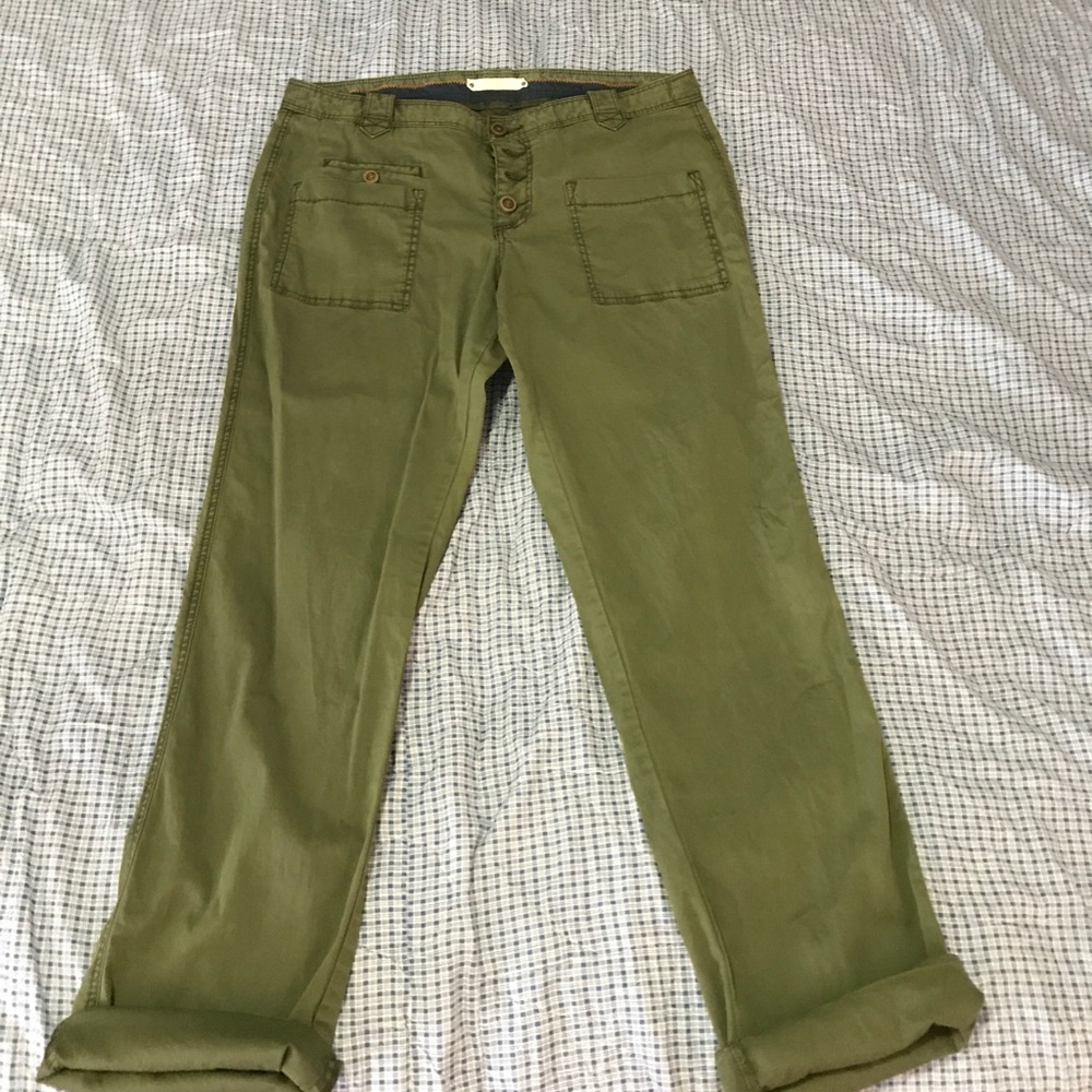 Green army look pants