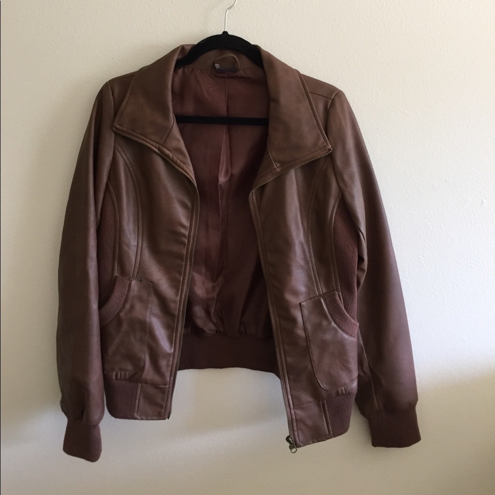 Brown "leather" jacket Urban Outfitters