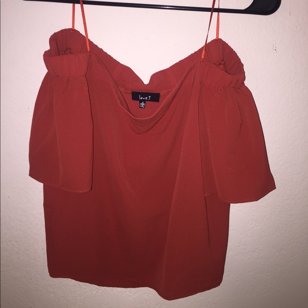 Orange Off shoulder Top