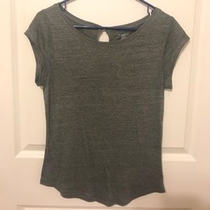 AERIE Gray shimmer Top with keyhole on the back