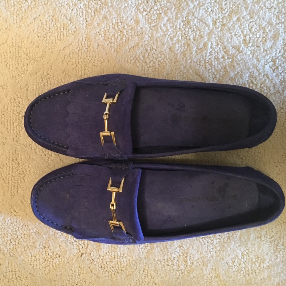 Indigo/Purple women's loafers. Gently worn.