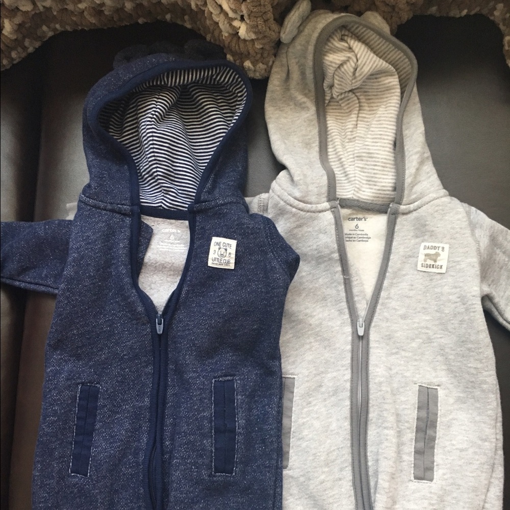 2 6 month hooded one piece
