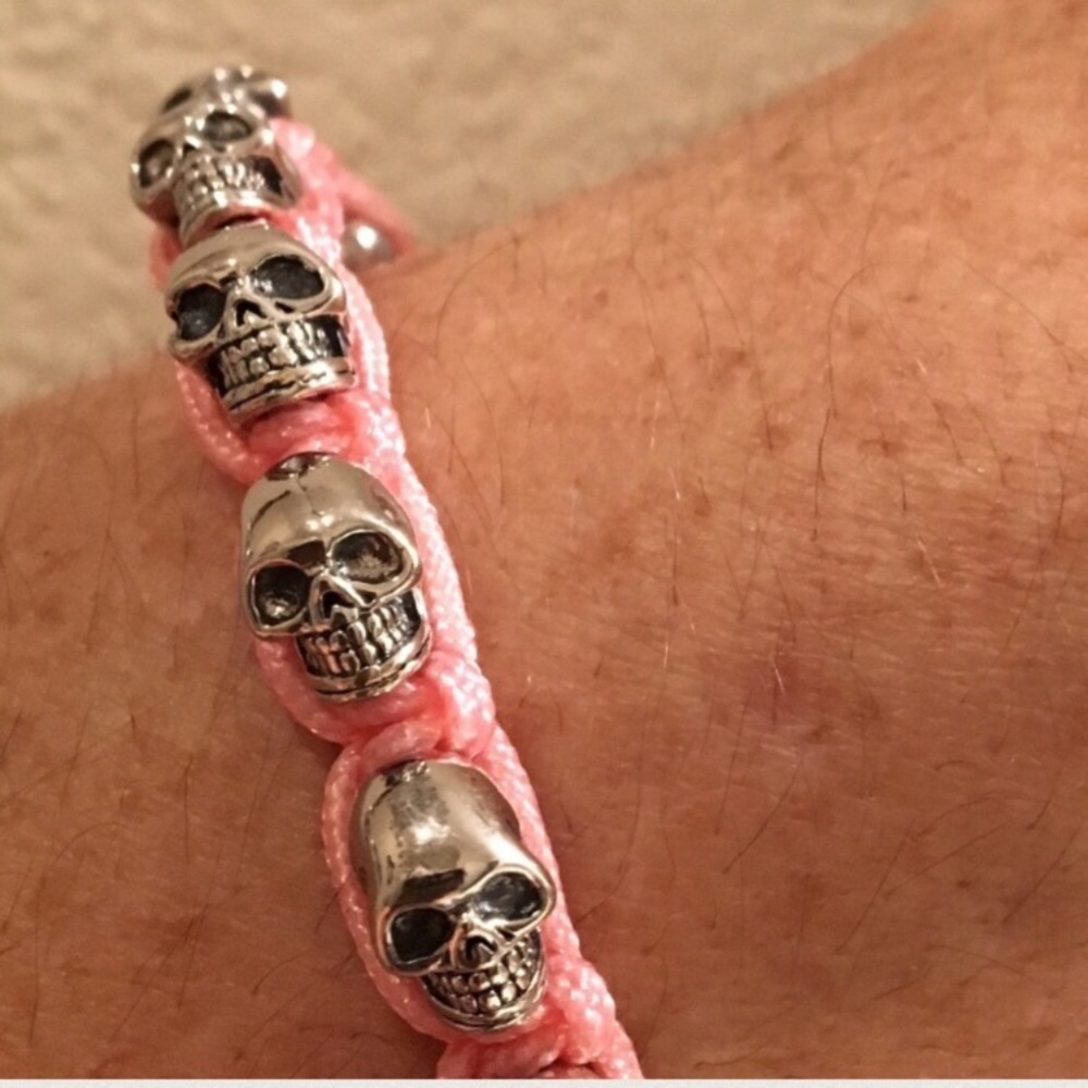 King Baby Studio Macrame Skull Bracelet