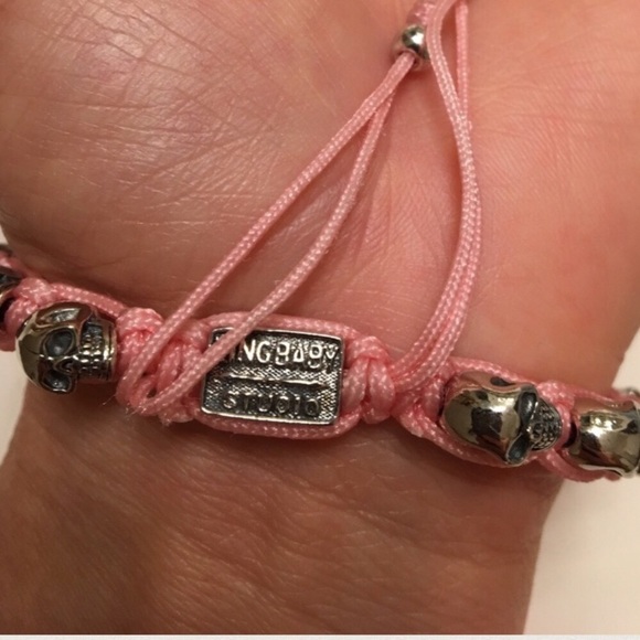 King Baby Studio Macrame Skull Bracelet - Picture 2 of 5