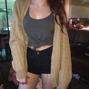 Mustard knit cardigan