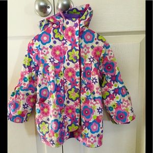 Toddler Girls Floral Raincoat by Drenched - 2T