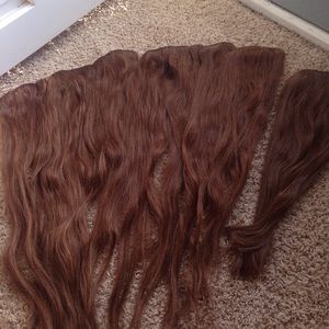 100% human hair extensions! Worn one time!