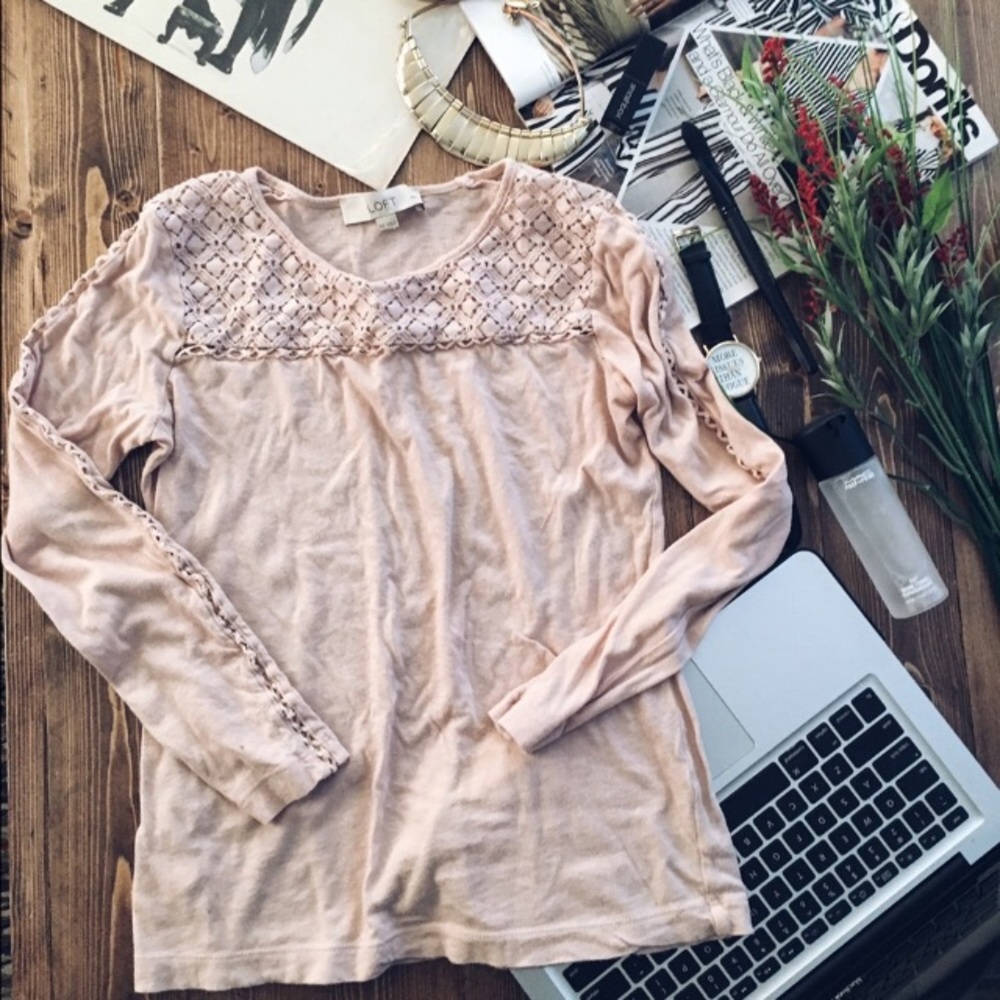 Lace long sleeved shirt from LOFT
