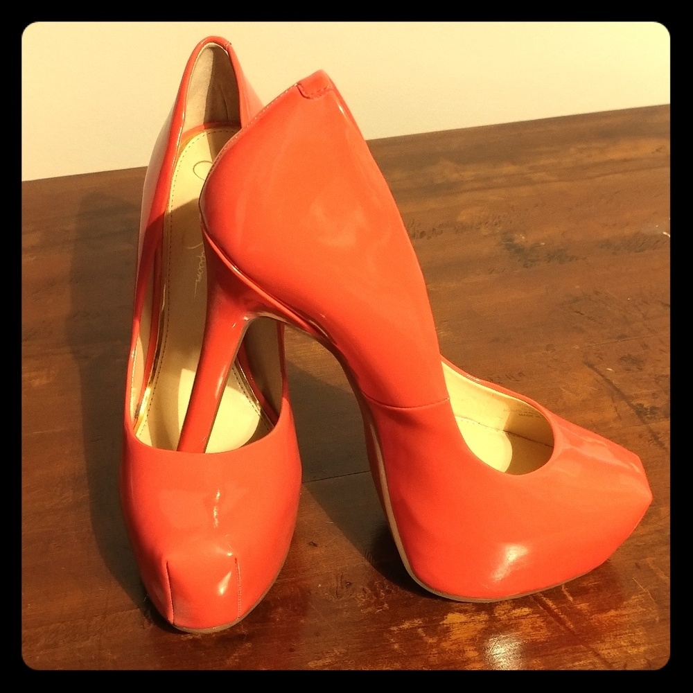 Orange jessica Simpson heels