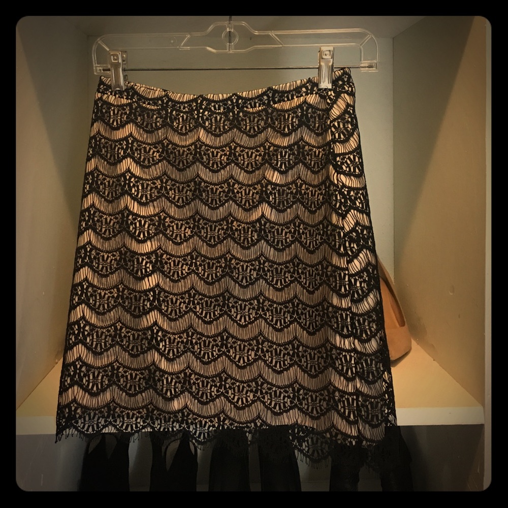 Corey Lynn Calter lace mini skirt