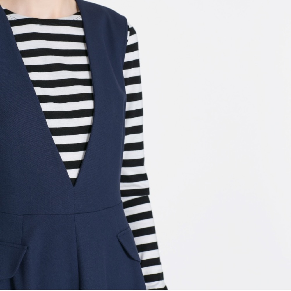 Zara Deep V Neck Dress - Picture 5 of 8