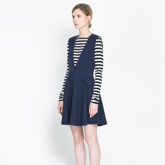 Zara Deep V Neck Dress - Picture 4 of 8